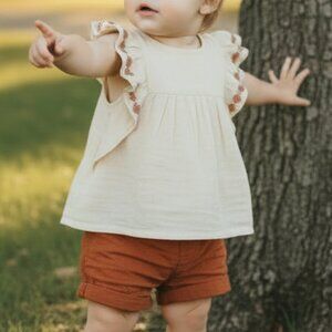 Girls Just Lizzy 3 piece fashion set in pink/rust size 5